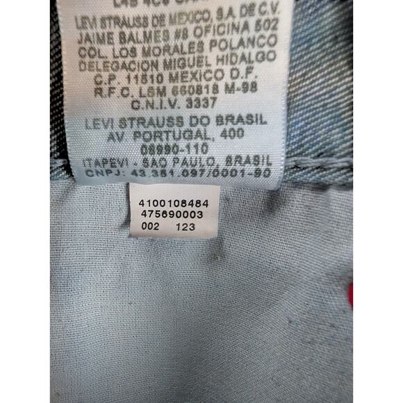 LEVI'S 569 Mens Jeans 38x31 Dark Wash Loose Straight Rare Side Zip Pocket Y2K - Picture 9 of 11